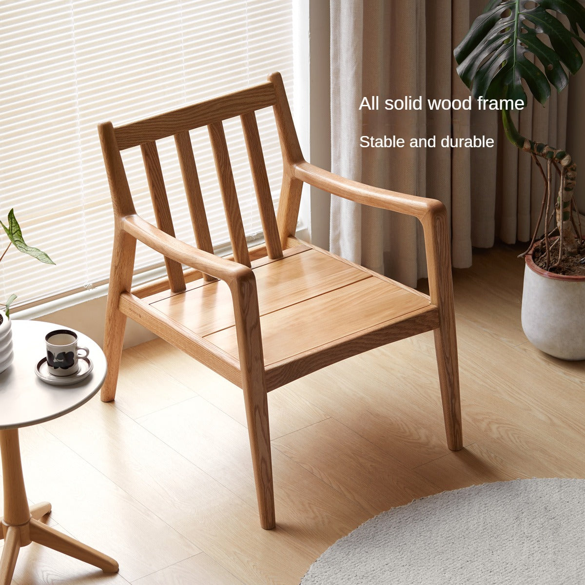 Oak Solid Wood Soft Padded Study Chair