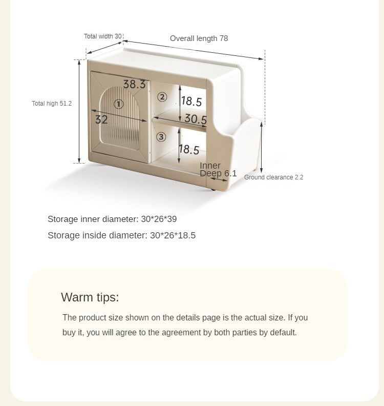 Poplar solid wood mobile white cream style side table