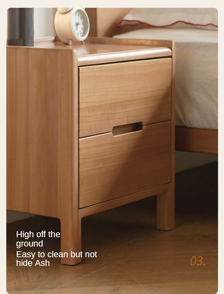 Poplar solid wood nightstand,