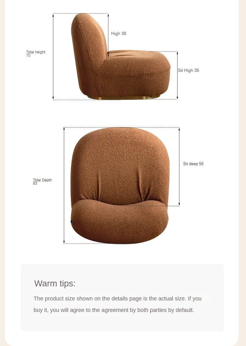 Lounge Lamb Rotatable, Removable, Washable)