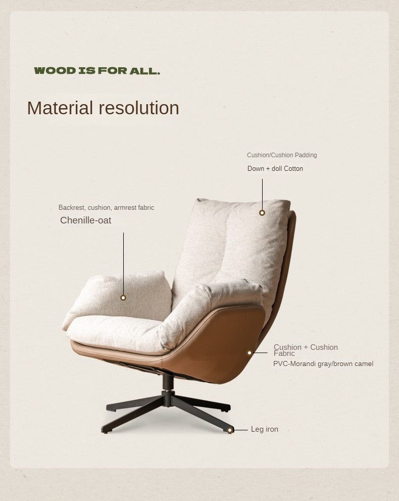 Fabric Rotating Leisure Chair