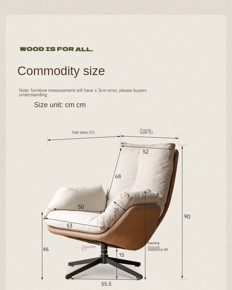 Fabric Rotating Leisure Chair