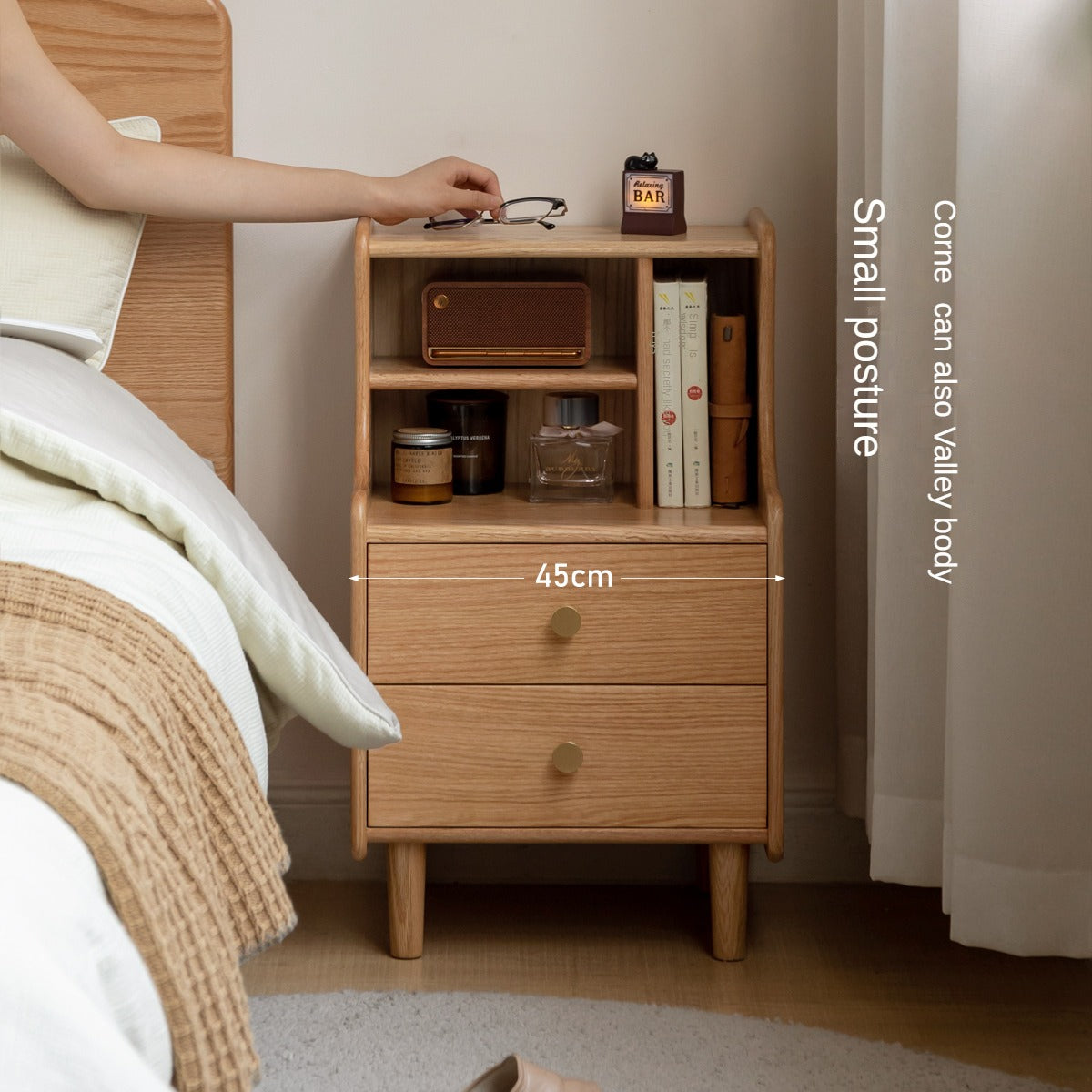 Oak solid wood Side Cabinet, Nightstand.