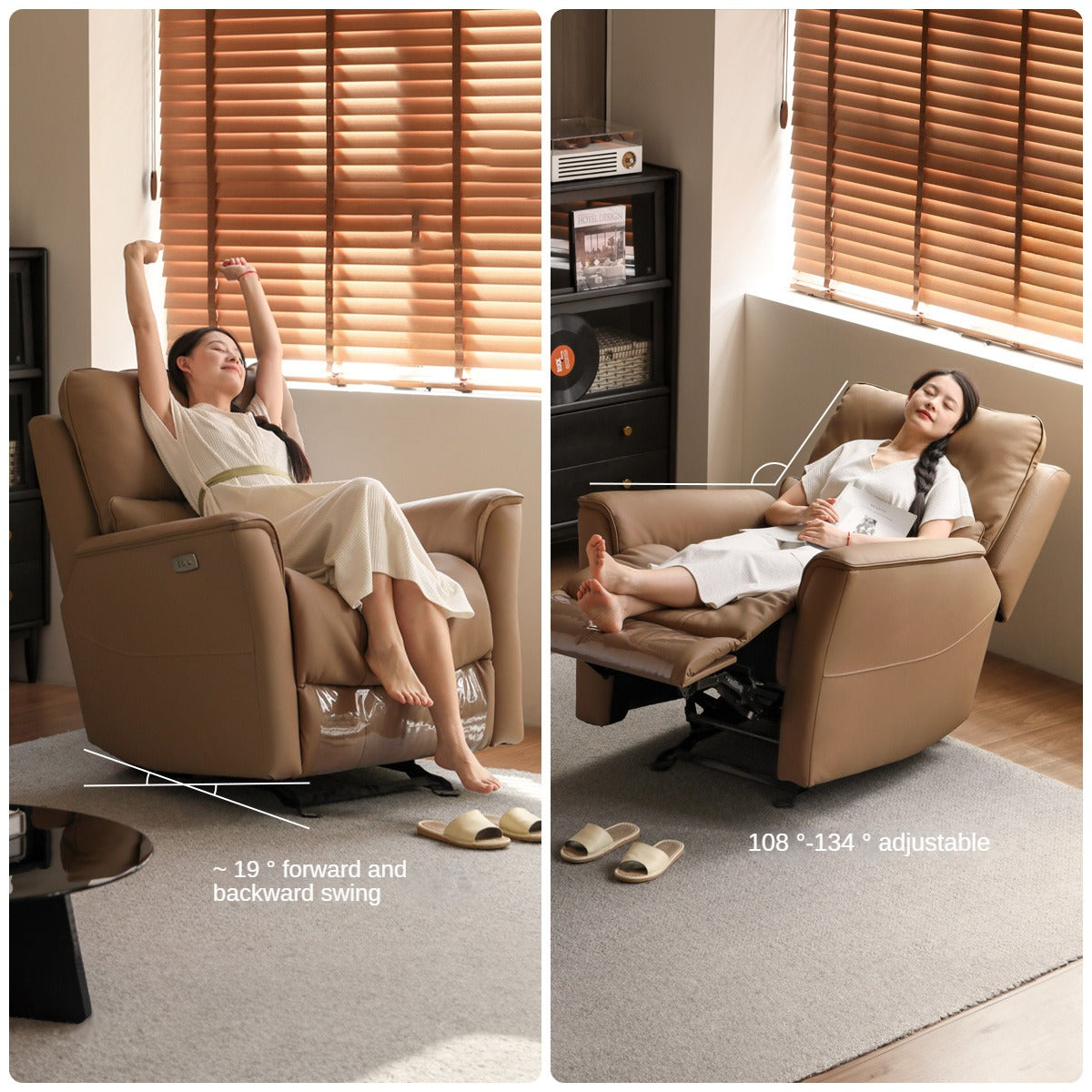 Leather chair electric leisure recliner