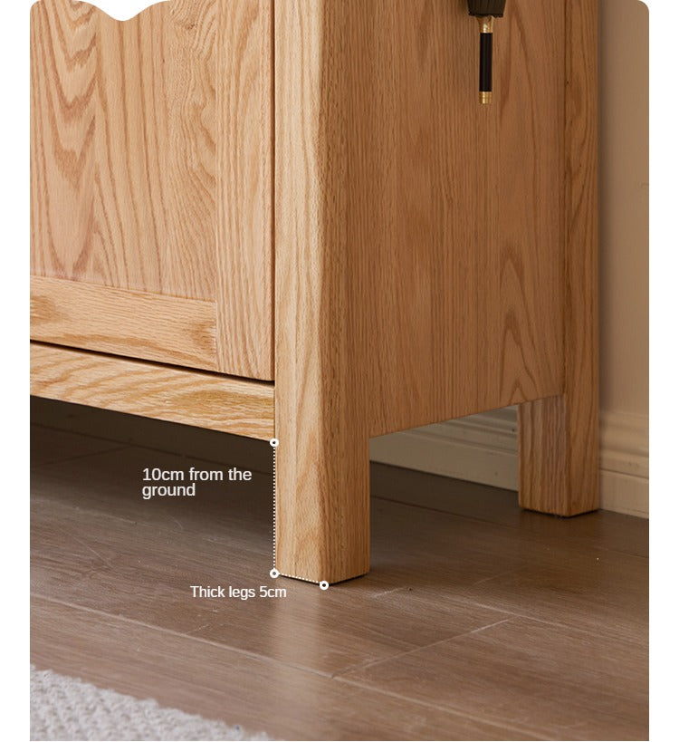 Oak solid wood  Shoe cabinet: