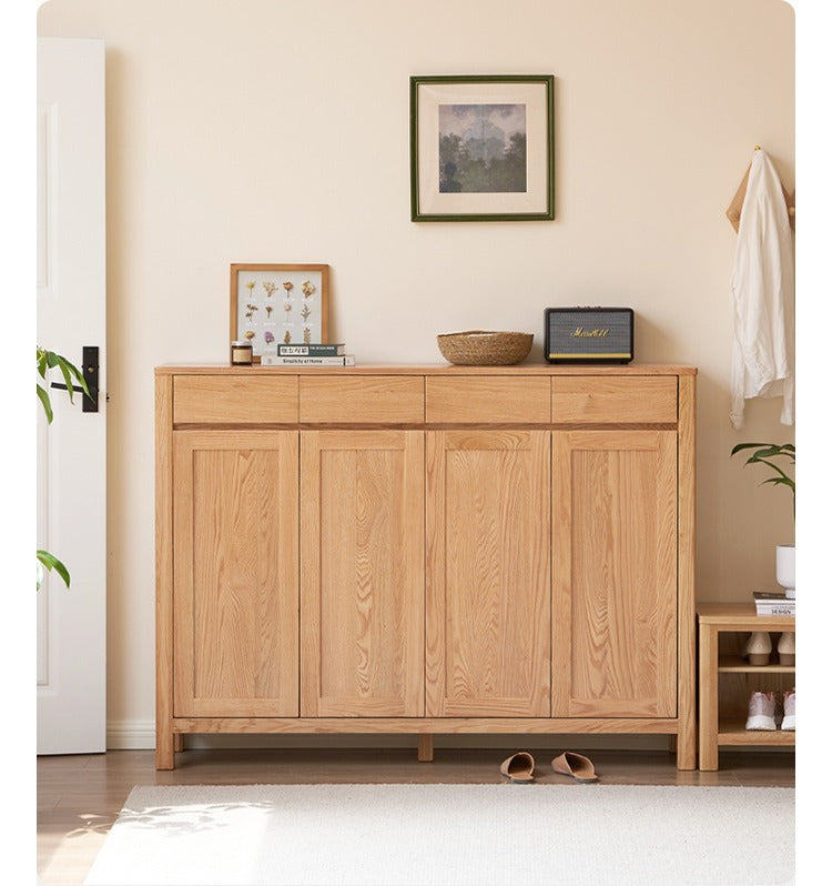 Oak solid wood  Shoe cabinet: