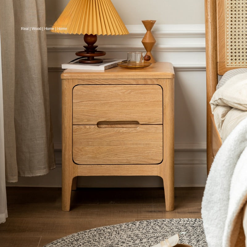 Oak solid wood Nightstand.