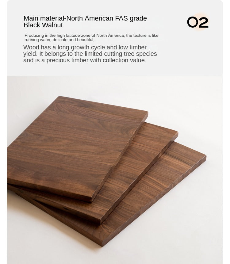 Black walnut solid wood night stand  glass countertop)