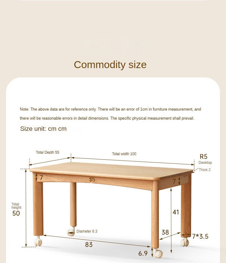 Oak solid wood Coffee Tables simple parent-child toy table: