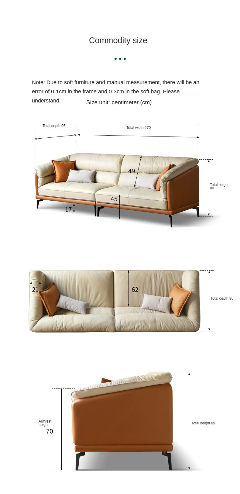 Technology Fabric Sofa Italian Minimalist