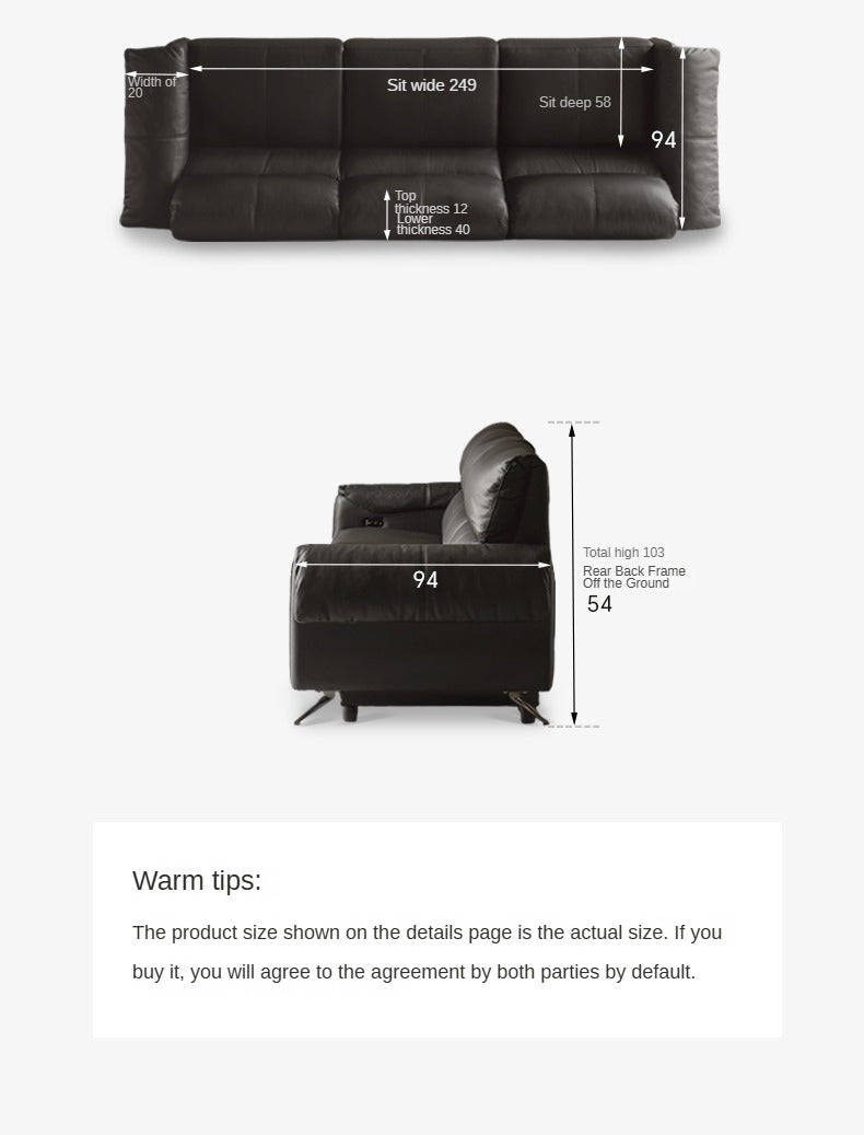 Leather Telescopic Electric Sofa Modern