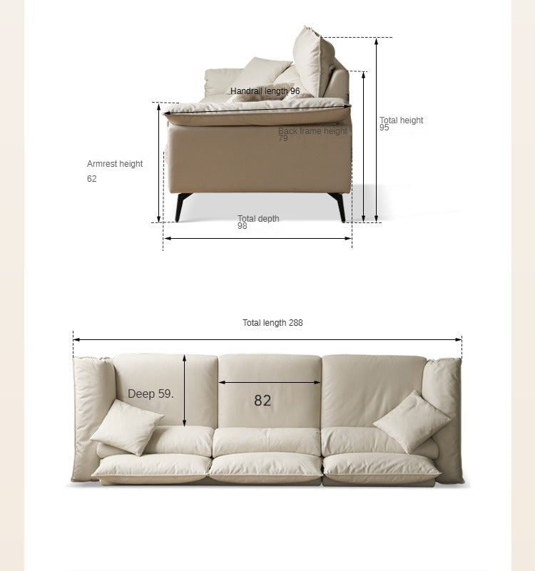 Technology Fabric Sofa Cream Style