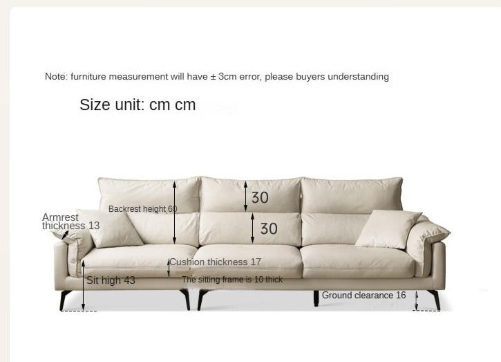 Technology Fabric Sofa Cream Style