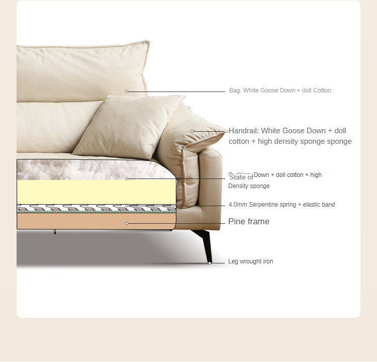 Technology Fabric Sofa Cream Style