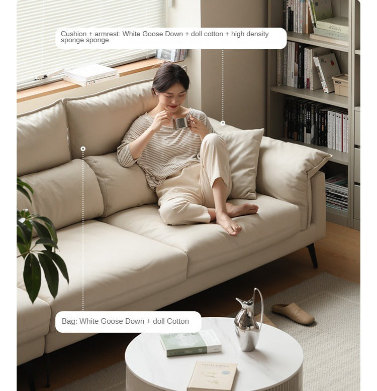 Technology Fabric Sofa Cream Style