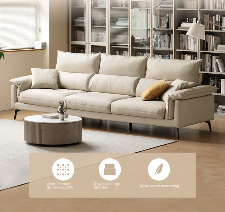 Technology Fabric Sofa Cream Style