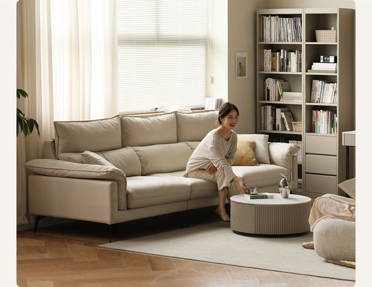 Technology Fabric Sofa Cream Style