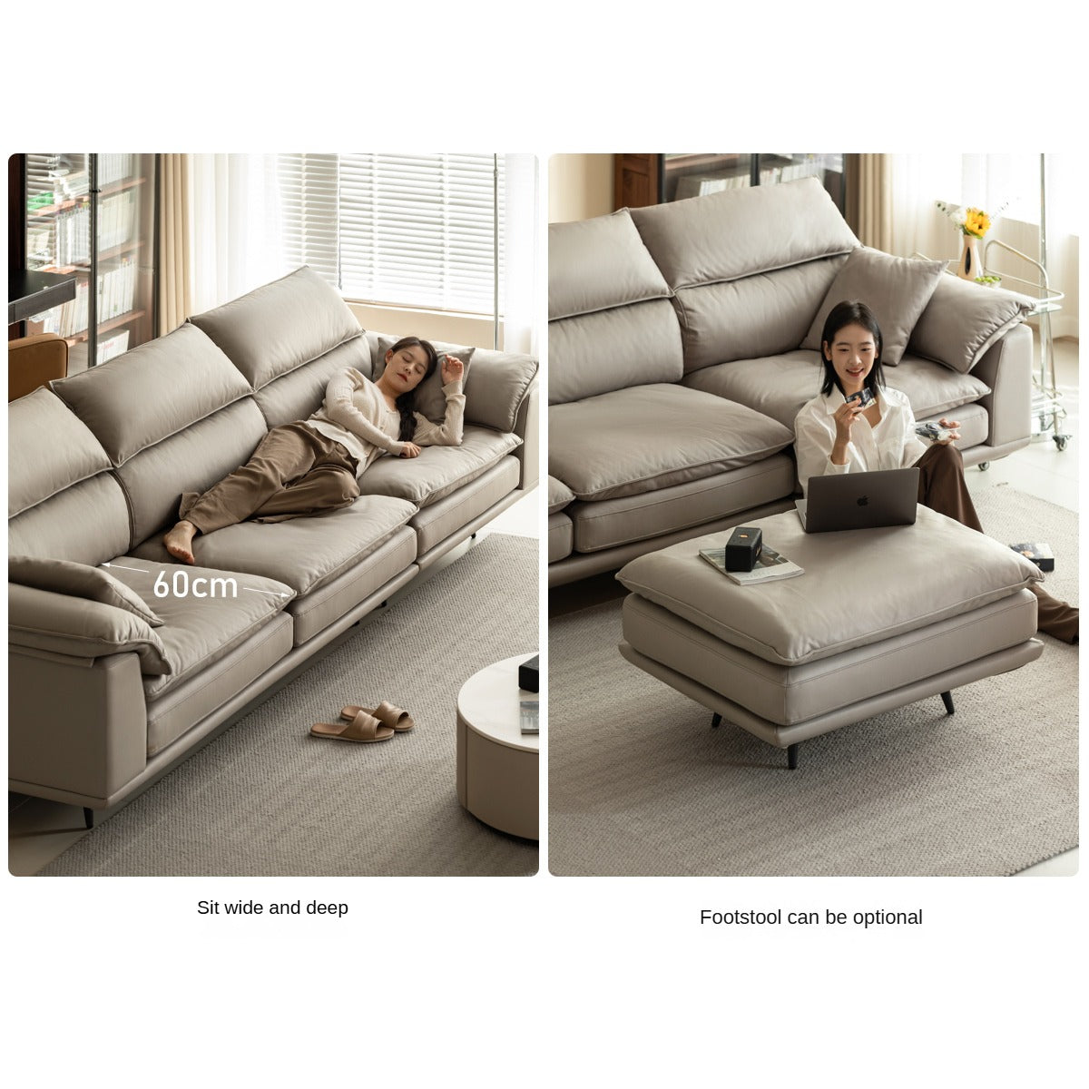 Technology Fabric Straight Sofa Modern Simple