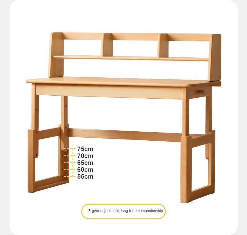 Beech solid wood children's study lowered table