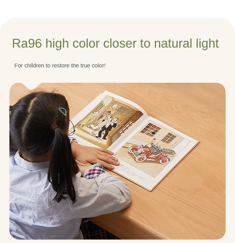 Beech solid wood children's study table eye protection lamp