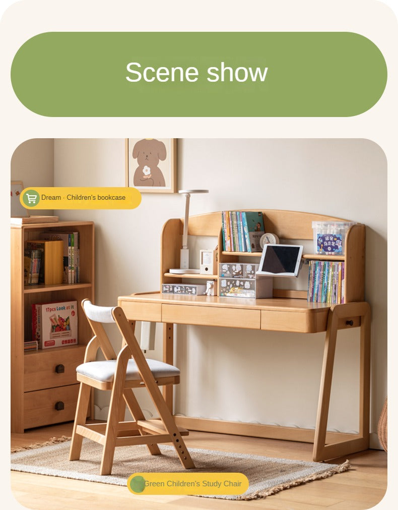 Beech solid wood children's study table