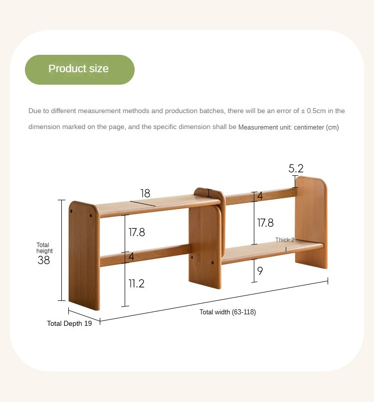 Beech, Oak solid wood children's shelves multi-function