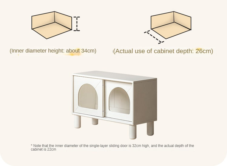 Rubber solid wood children's cream style bookcase