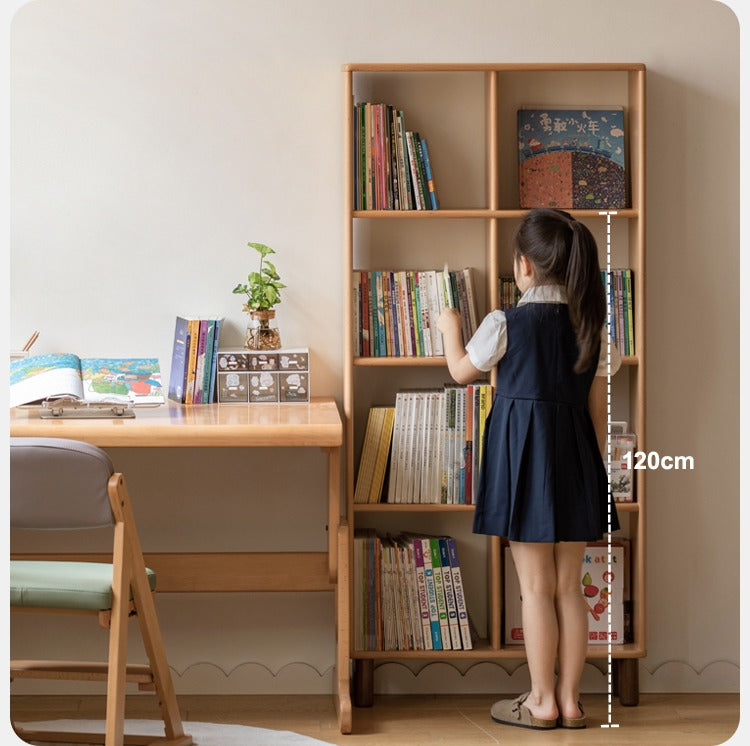 Beech solid wood multi-layer combination children's bookcase