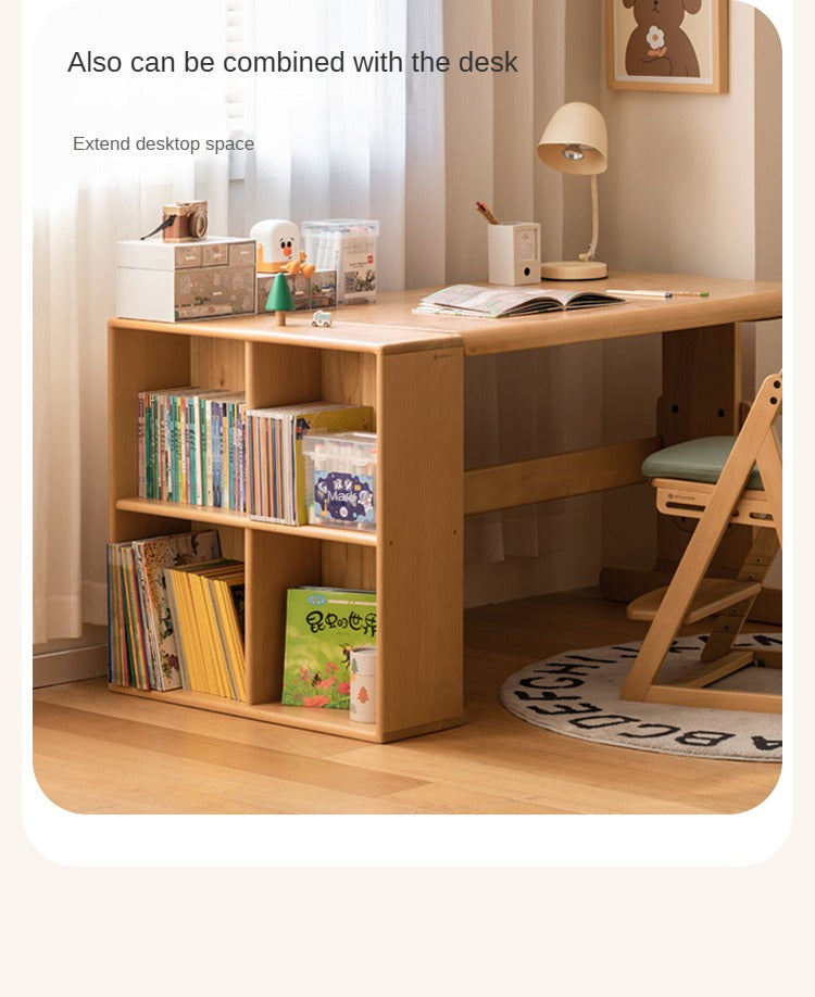 Beech solid wood children's bookcase