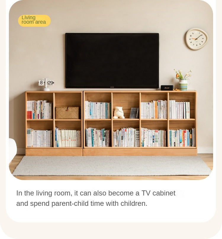 Beech solid wood children's bookcase