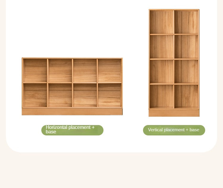 Beech solid wood children's bookcase