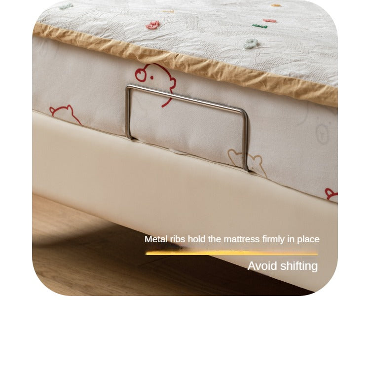 Children's Bed white cream style organic leather