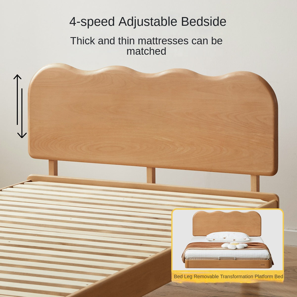 Beech Solid Wood Children's Single Bed