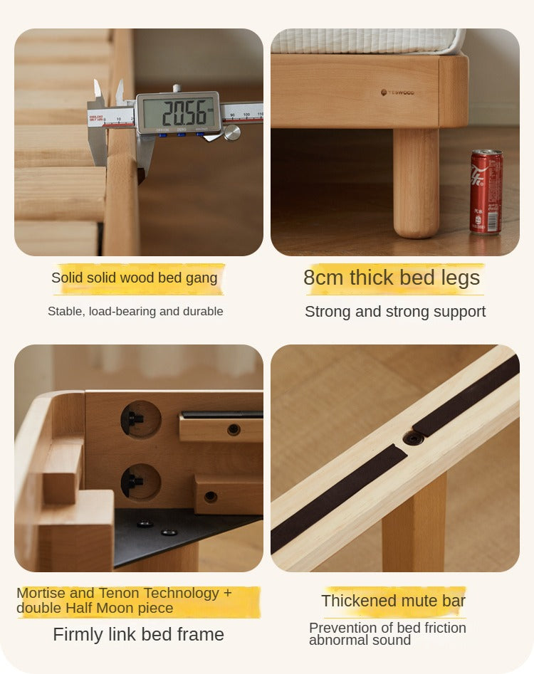 Beech Solid Wood Children's Single Bed