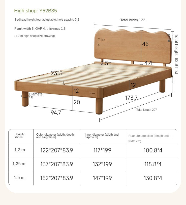 Beech Solid Wood Children's Single Bed