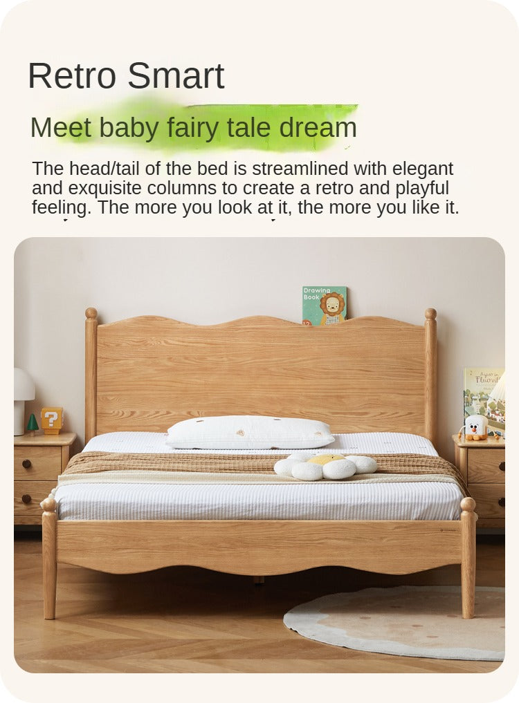 Oak Solid Wood Children's Bed