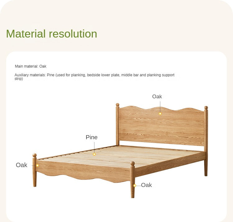 Oak Solid Wood Children's Bed