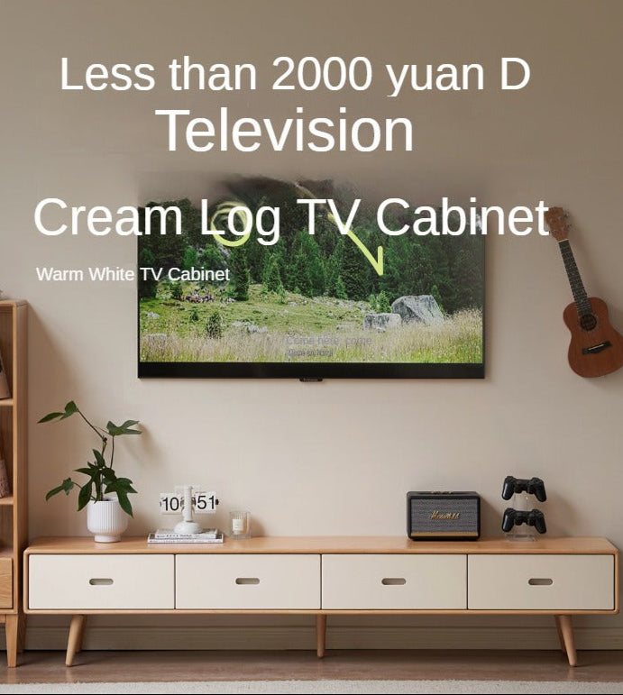 Beech Solid Wood European TV Cabinet