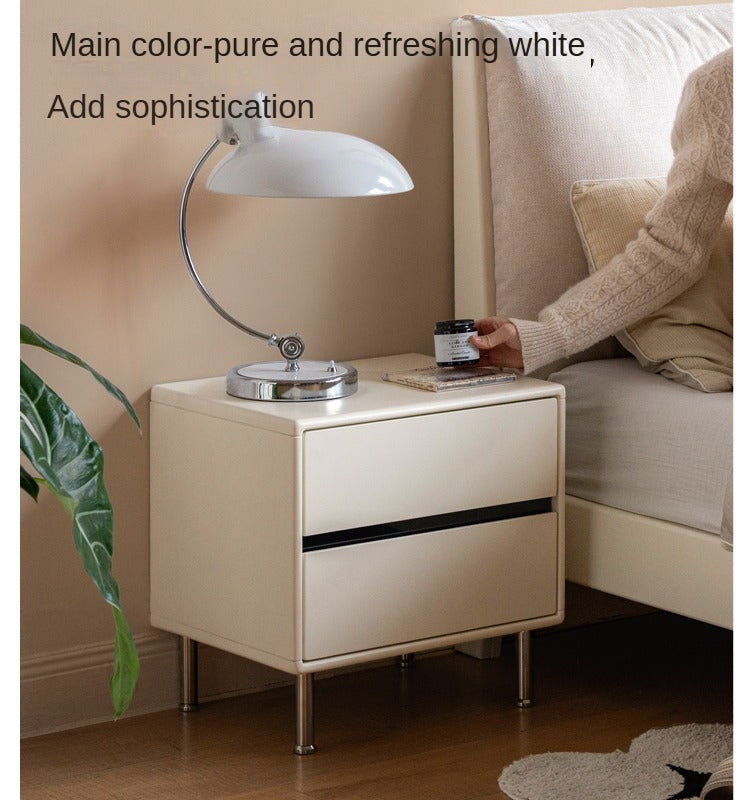 Beech Solid Wood Light Luxury Style Nightstand