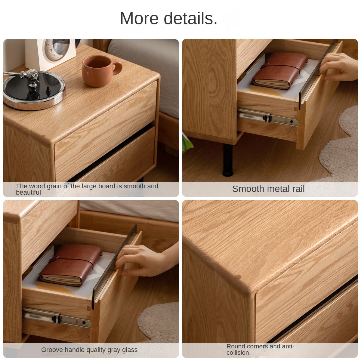 Oak Solid Wood Nightstand