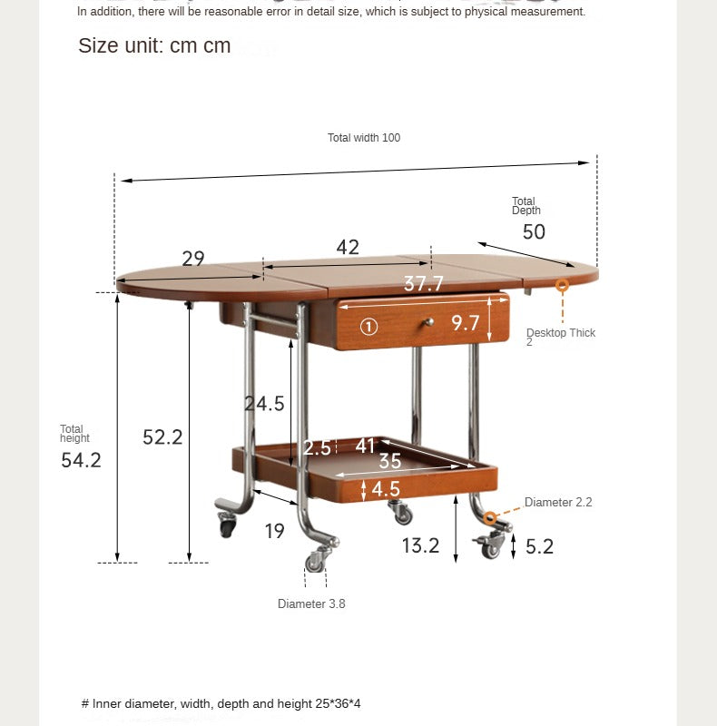 Poplar Solid Wood Folding Tea Table