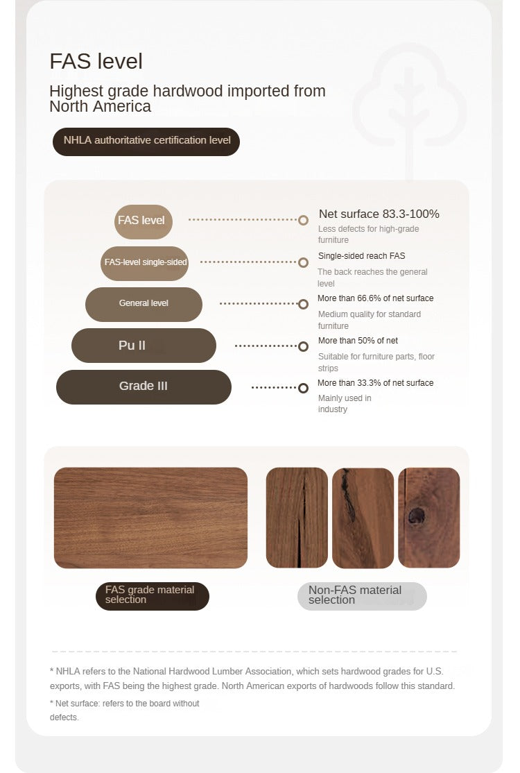 Black Walnut Solid Wood Rectangular Tea Table