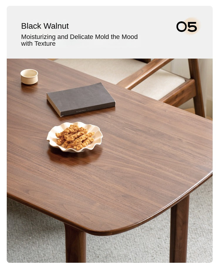 Black Walnut Solid Wood Rectangular Tea Table