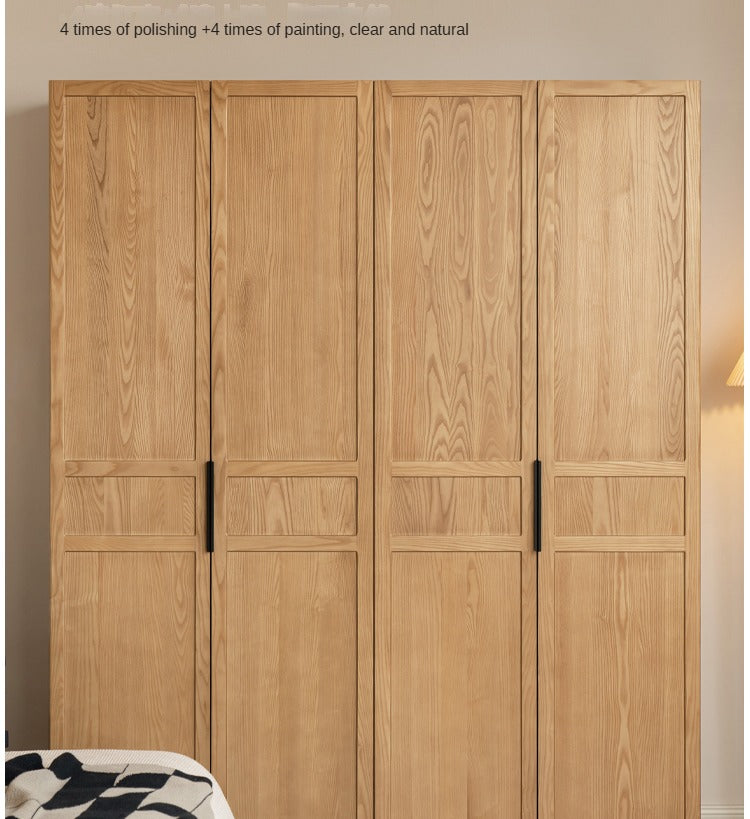 Ash Solid Wood Wardrobe Modern Simple