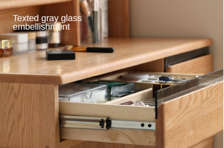 Oak Solid Wood Lighted Dressing Table