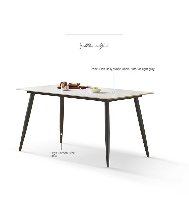 Metal Light Luxury Dining Rock Table