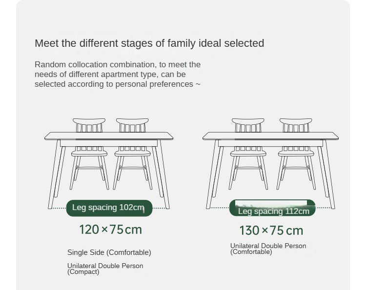 Oak Solid Wood Rock Modern Simple Dining Table