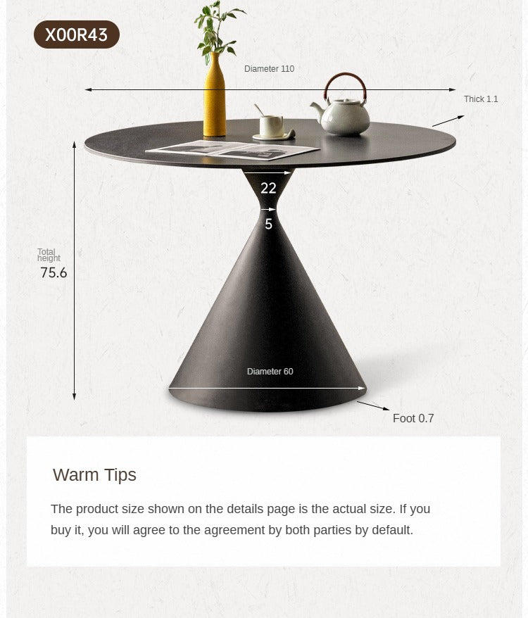 Rock Plate Round Dining Table