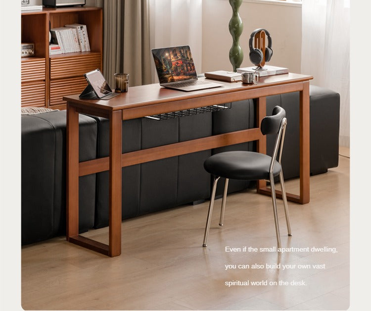 Poplar solid wood narrow office desk