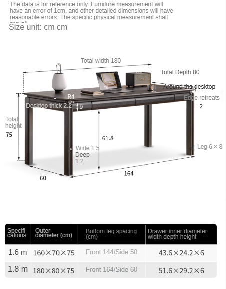 Oak Solid Wood Large Size Desk